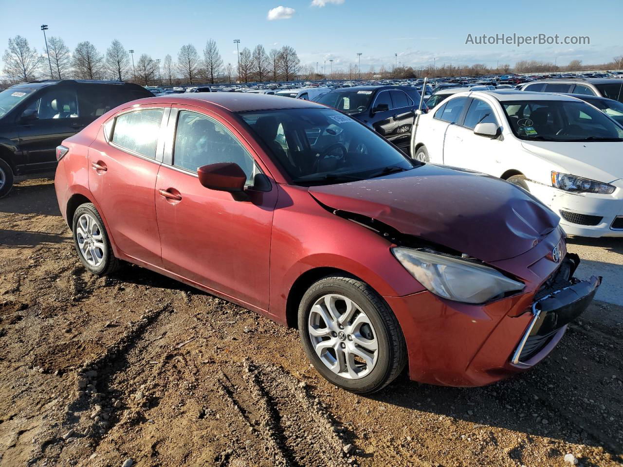 2018 Toyota Yaris Ia  Maroon vin: 3MYDLBYV7JY301183