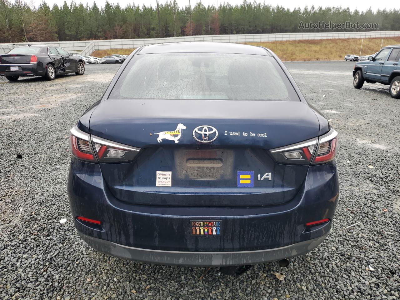 2018 Toyota Yaris Ia  Blue vin: 3MYDLBYV7JY304326