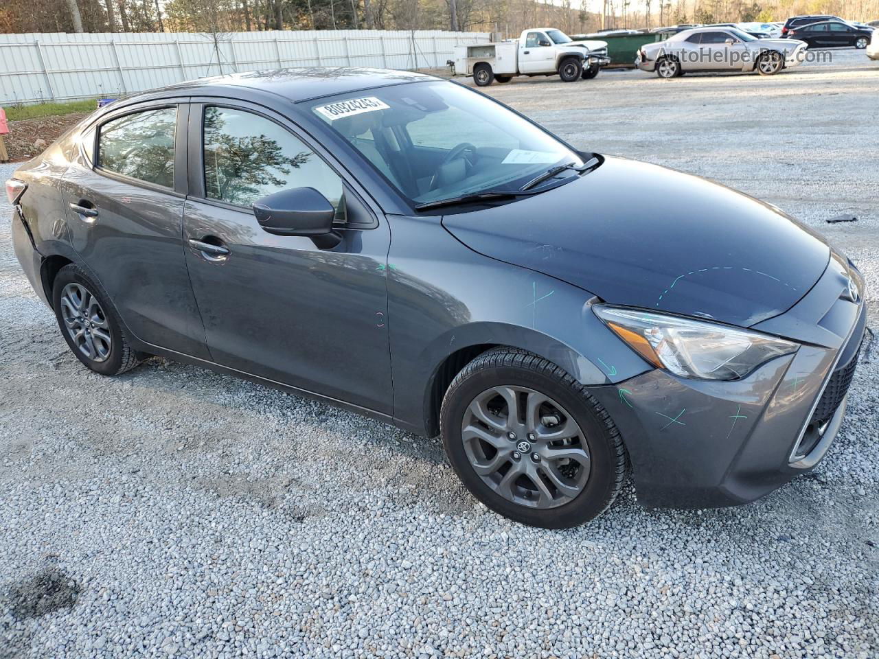 2019 Toyota Yaris L Gray vin: 3MYDLBYV7KY503104