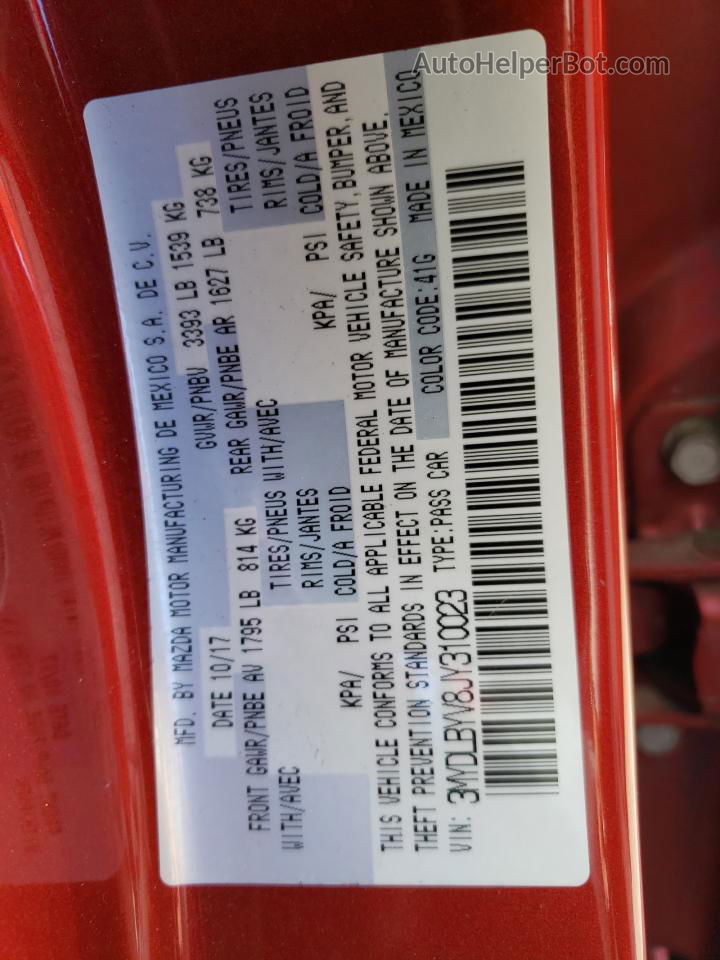 2018 Toyota Yaris Ia  Red vin: 3MYDLBYV8JY310023