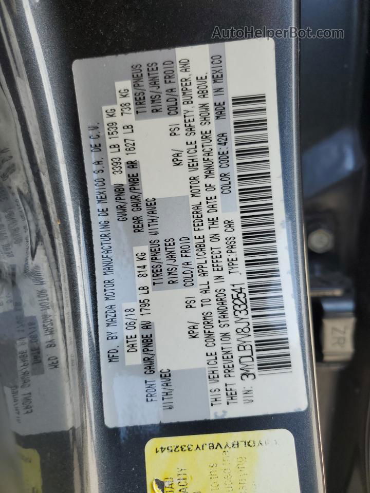 2018 Toyota Yaris Ia  Gray vin: 3MYDLBYV8JY332541
