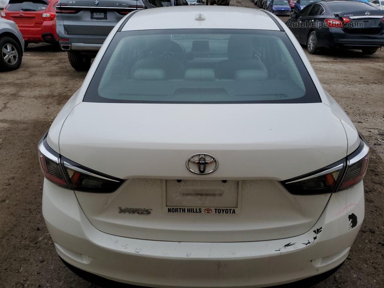 2019 Toyota Yaris L White vin: 3MYDLBYV9KY504545