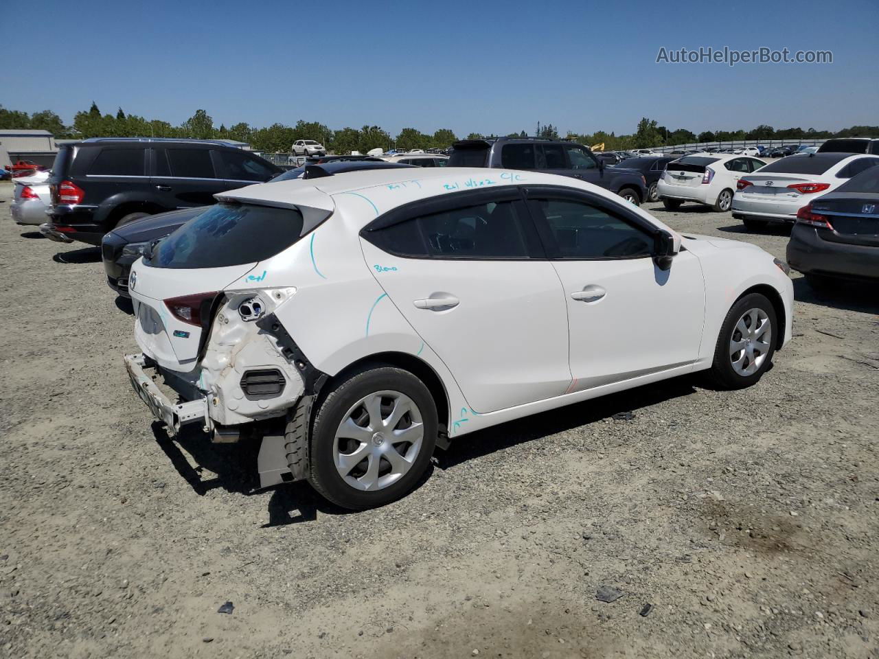 2016 Mazda 3 Sport White vin: 3MZBM1J75GM317596