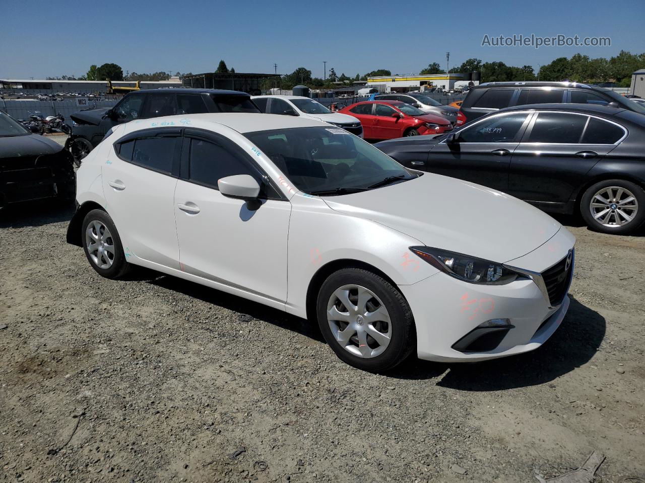 2016 Mazda 3 Sport White vin: 3MZBM1J75GM317596