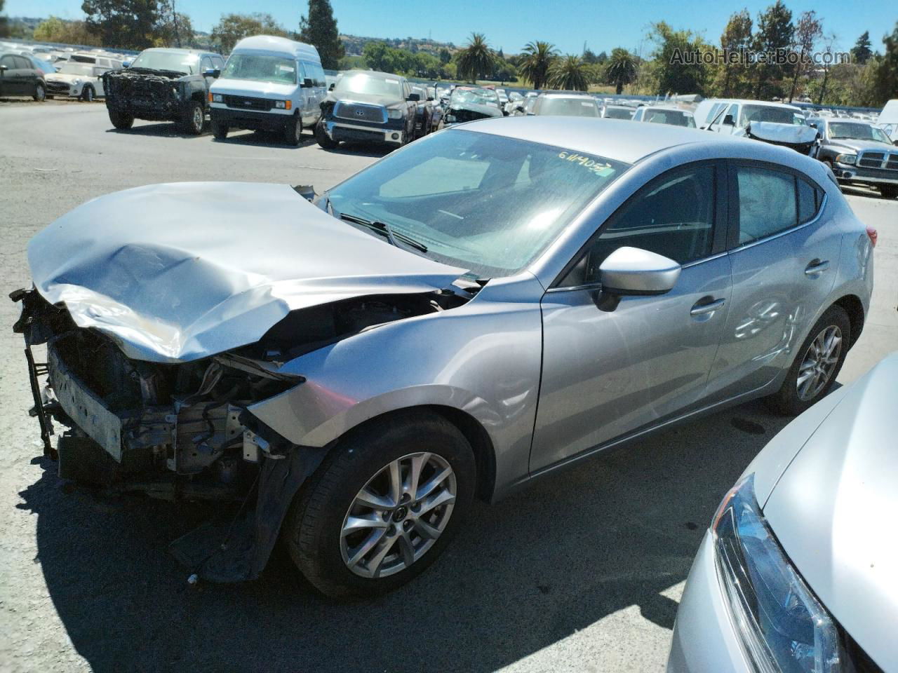 2016 Mazda 3 Sport Silver vin: 3MZBM1K7XGM263601