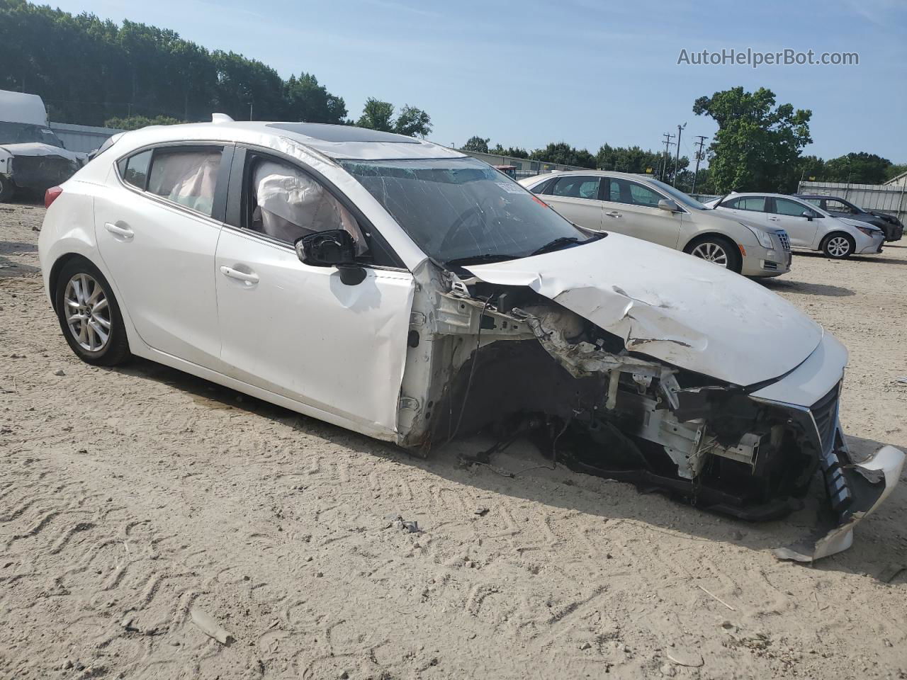 2015 Mazda 3 Touring White vin: 3MZBM1L70FM131413