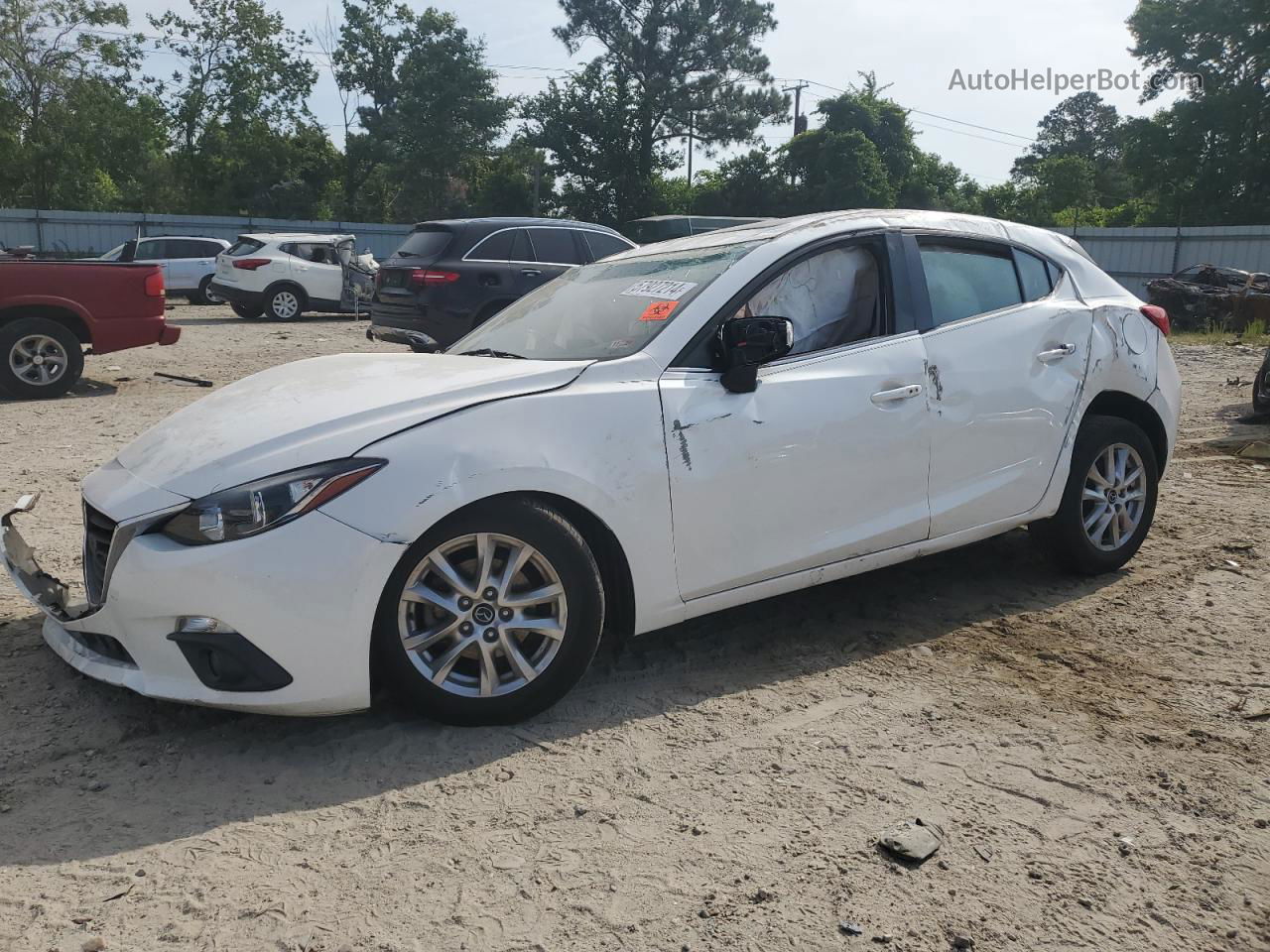 2015 Mazda 3 Touring White vin: 3MZBM1L70FM131413