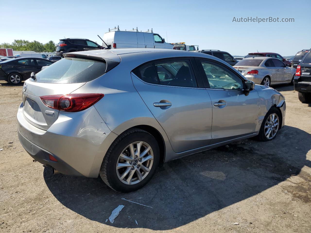 2014 Mazda 3 Touring Silver vin: 3MZBM1L73EM122316