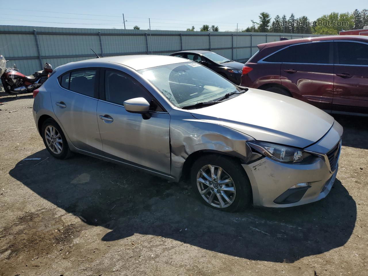 2014 Mazda 3 Touring Silver vin: 3MZBM1L73EM122316