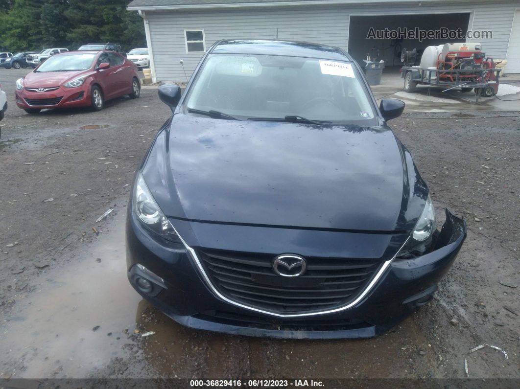 2015 Mazda Mazda3 I Touring Dark Blue vin: 3MZBM1L75FM224458