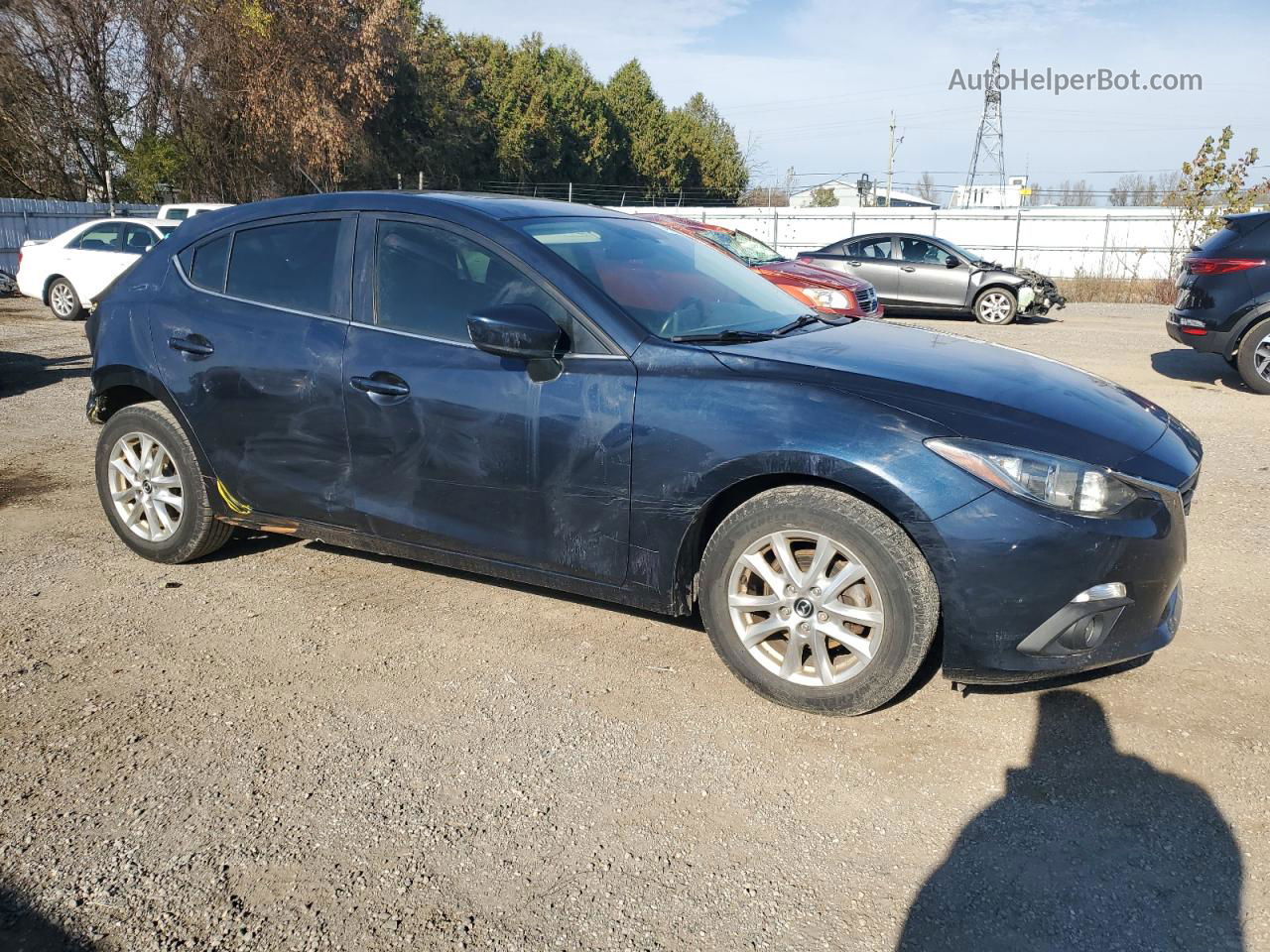 2015 Mazda 3 Touring Blue vin: 3MZBM1L76FM236652