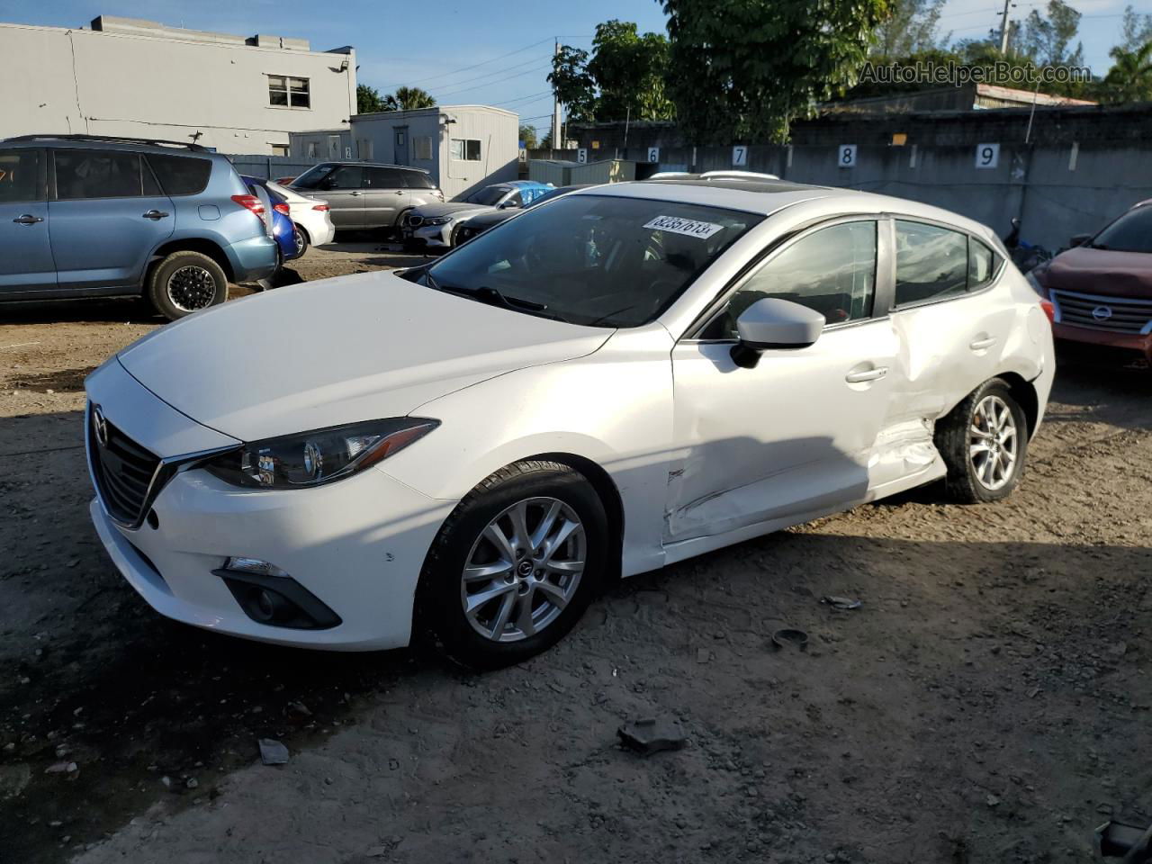 2016 Mazda 3 Touring White vin: 3MZBM1L77GM264669