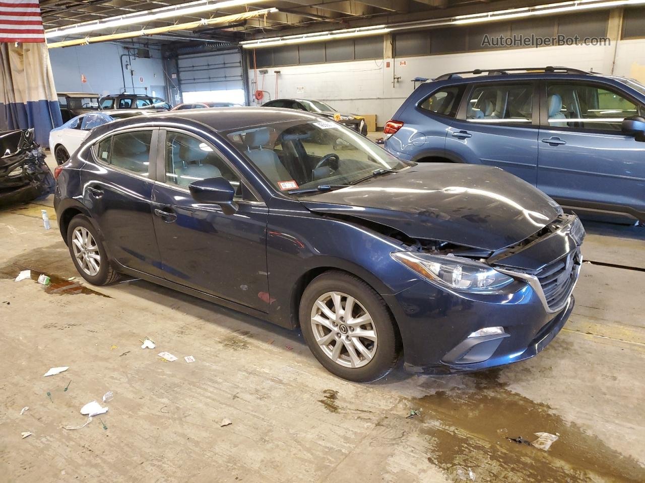 2014 Mazda 3 Touring Синий vin: 3MZBM1L79EM107531