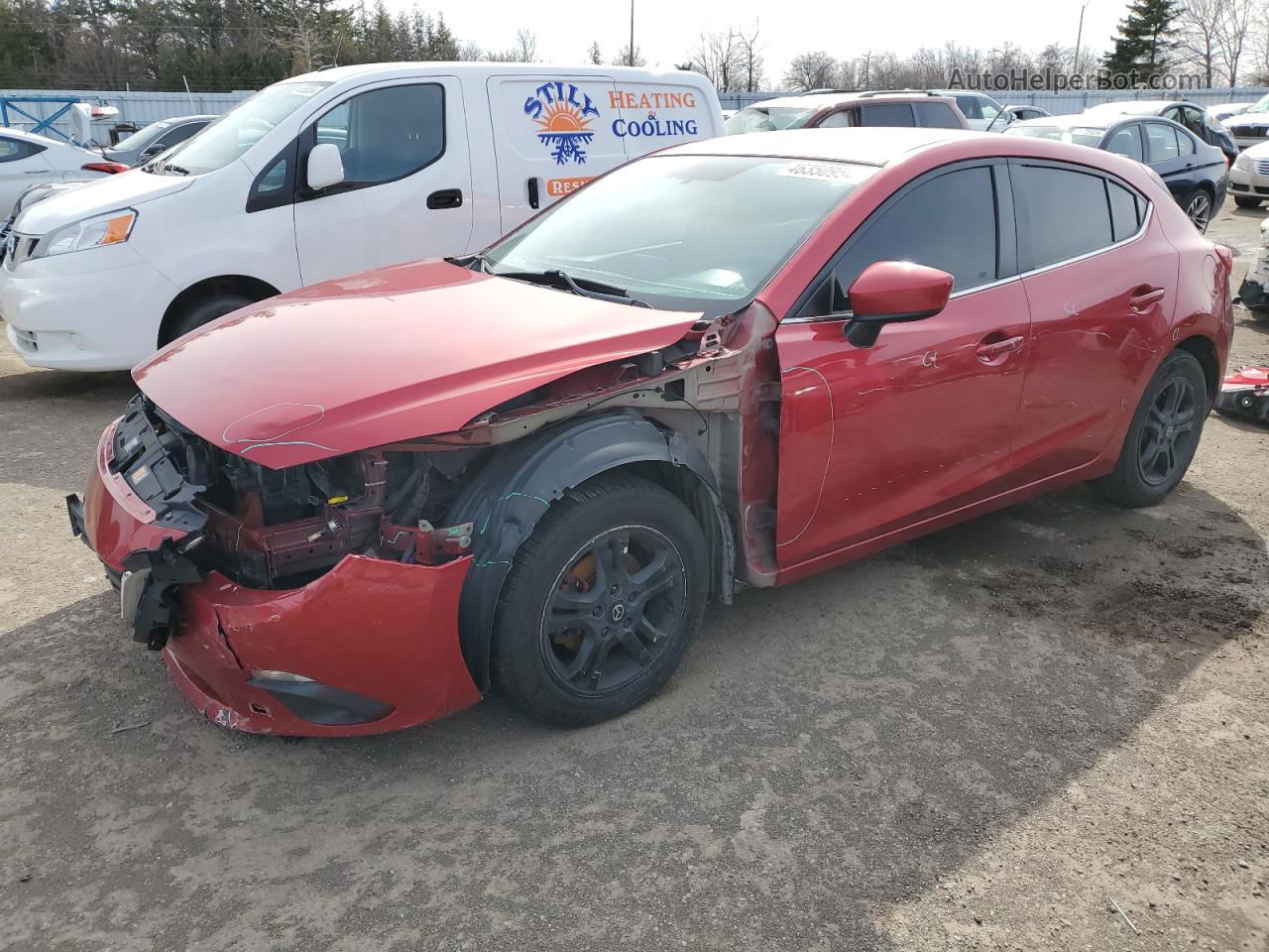 2014 Mazda 3 Touring Red vin: 3MZBM1L7XEM119350