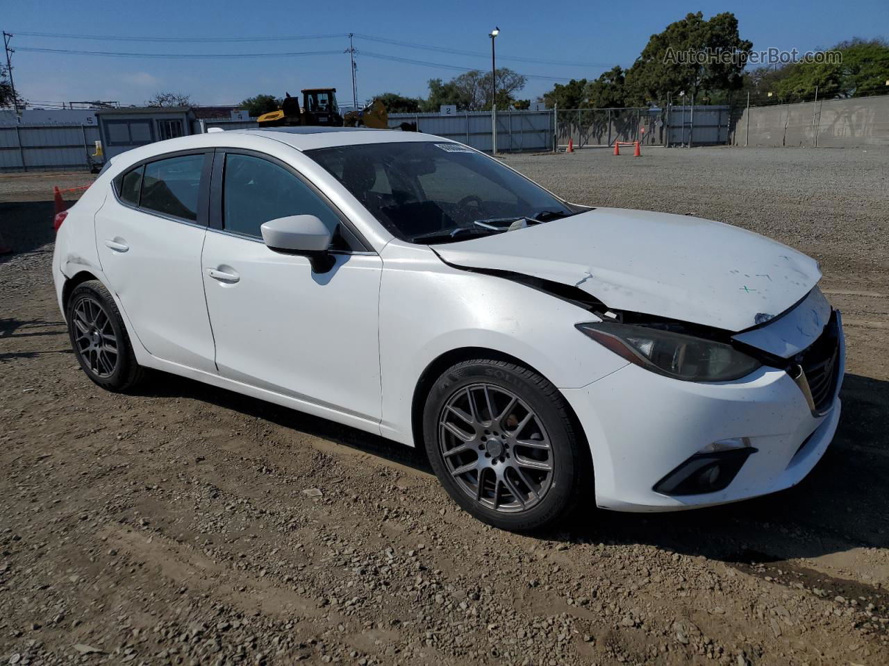 2015 Mazda 3 Grand Touring White vin: 3MZBM1M73FM169569