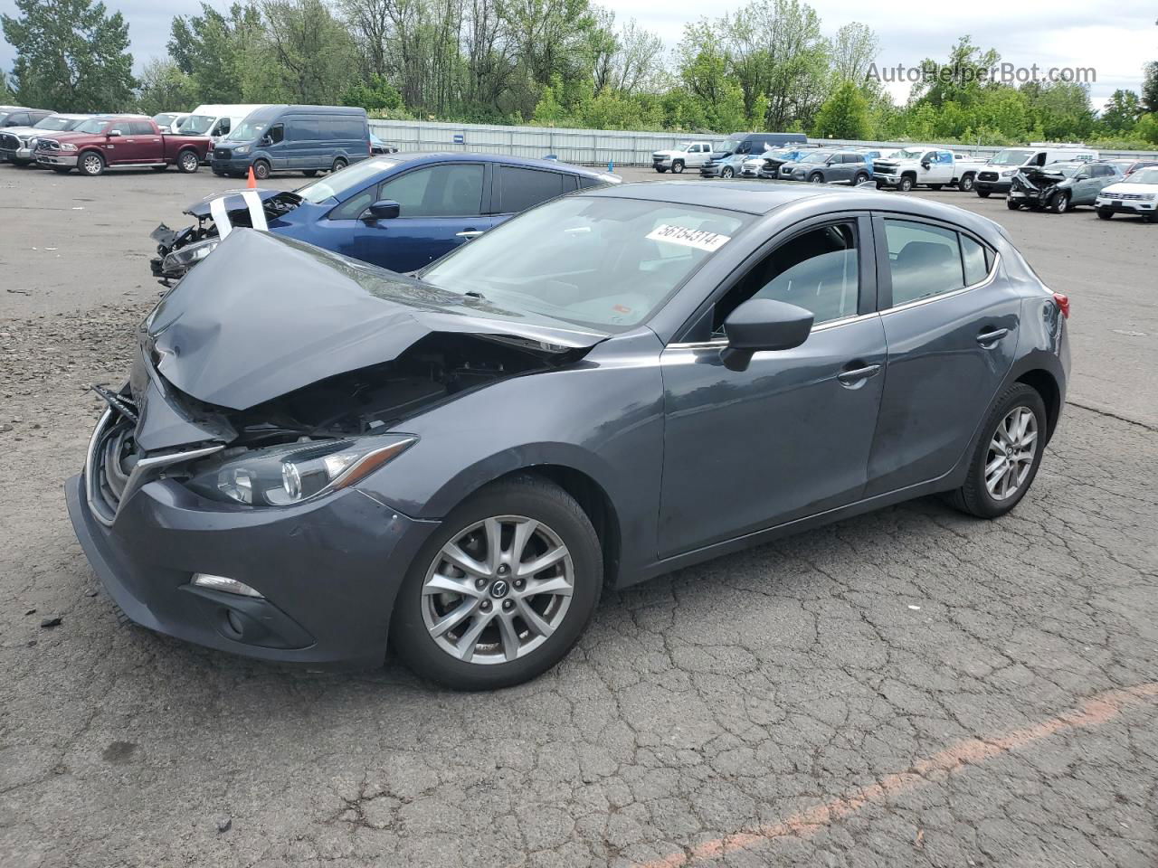 2016 Mazda 3 Touring Charcoal vin: 3MZBM1M73GM329290