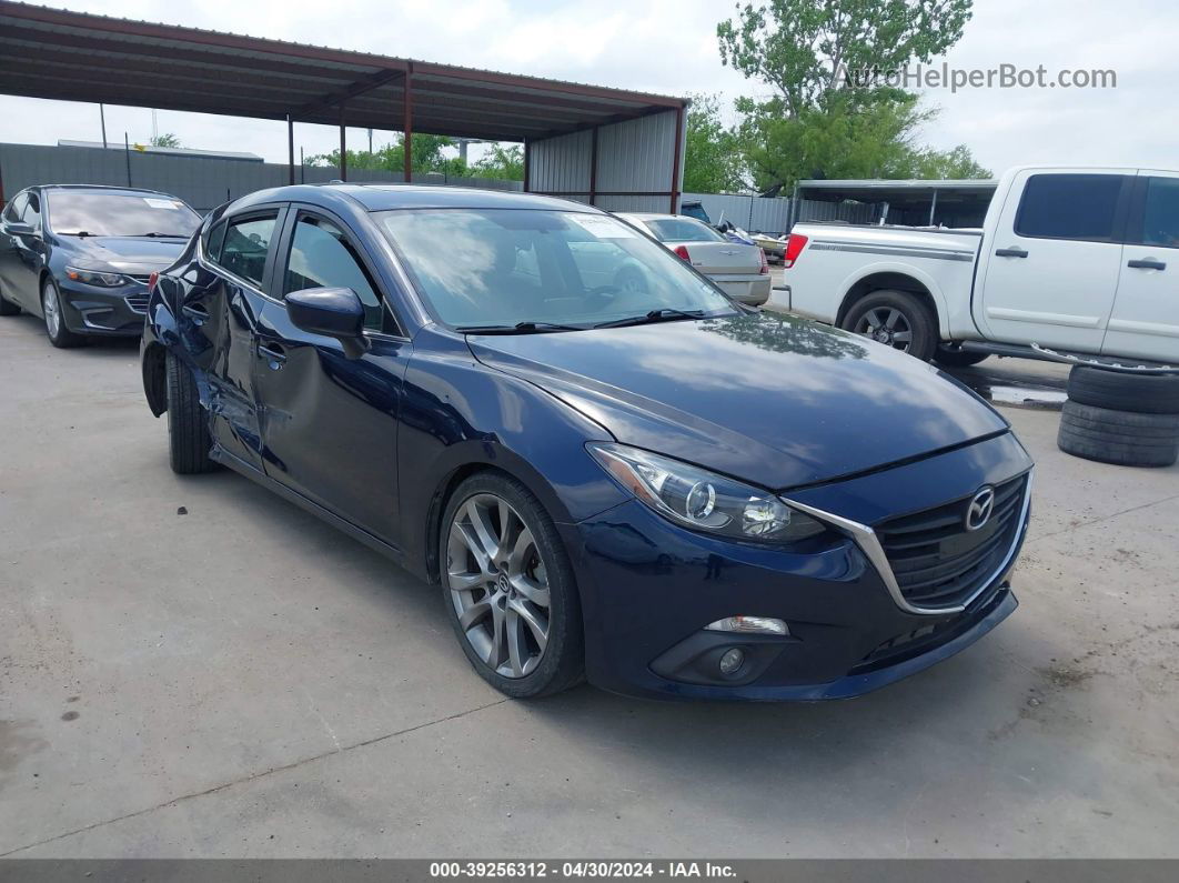 2015 Mazda Mazda3 I Grand Touring Dark Blue vin: 3MZBM1M74FM148729