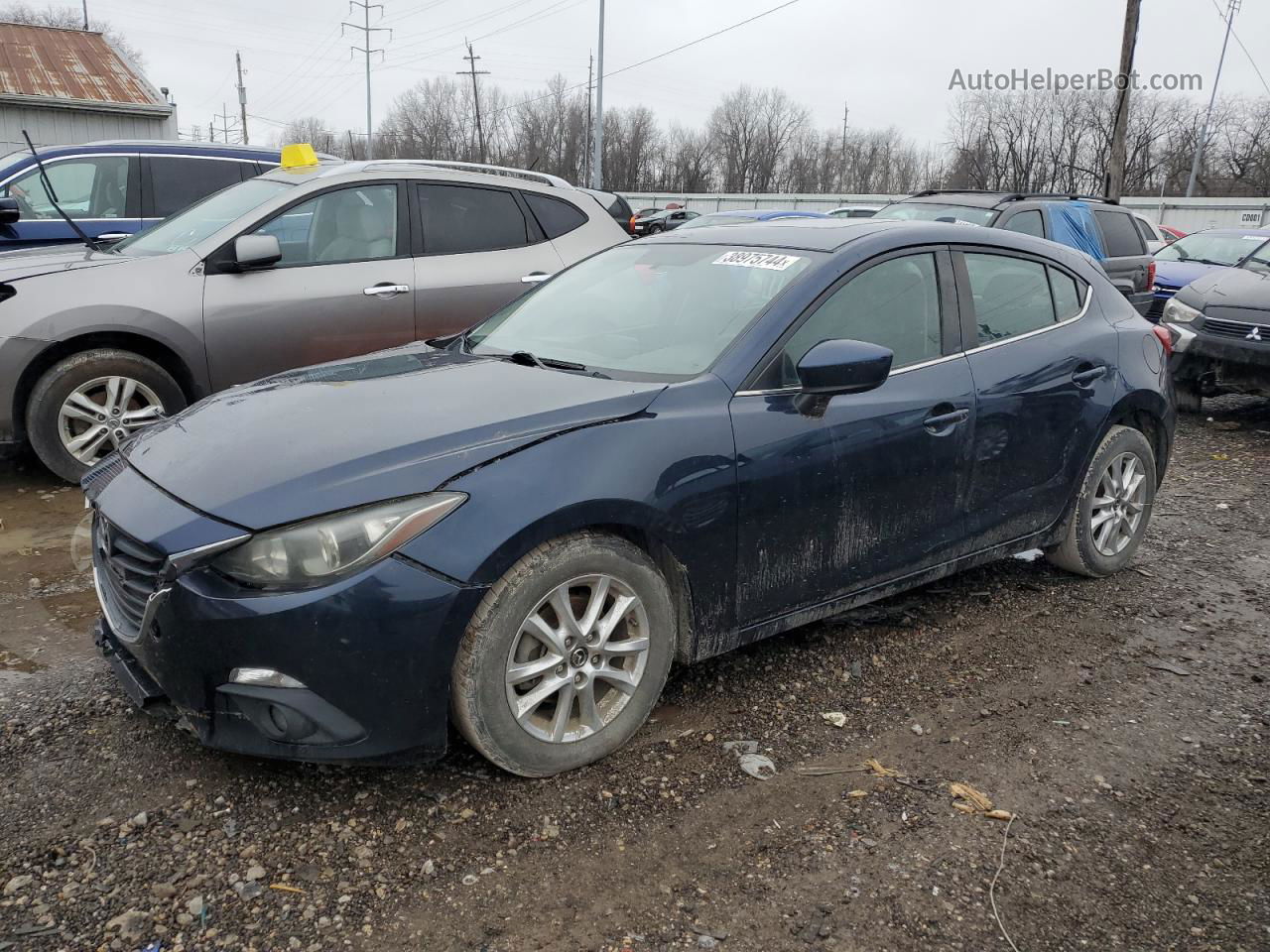 2015 Mazda 3 Grand Touring Blue vin: 3MZBM1M74FM208864