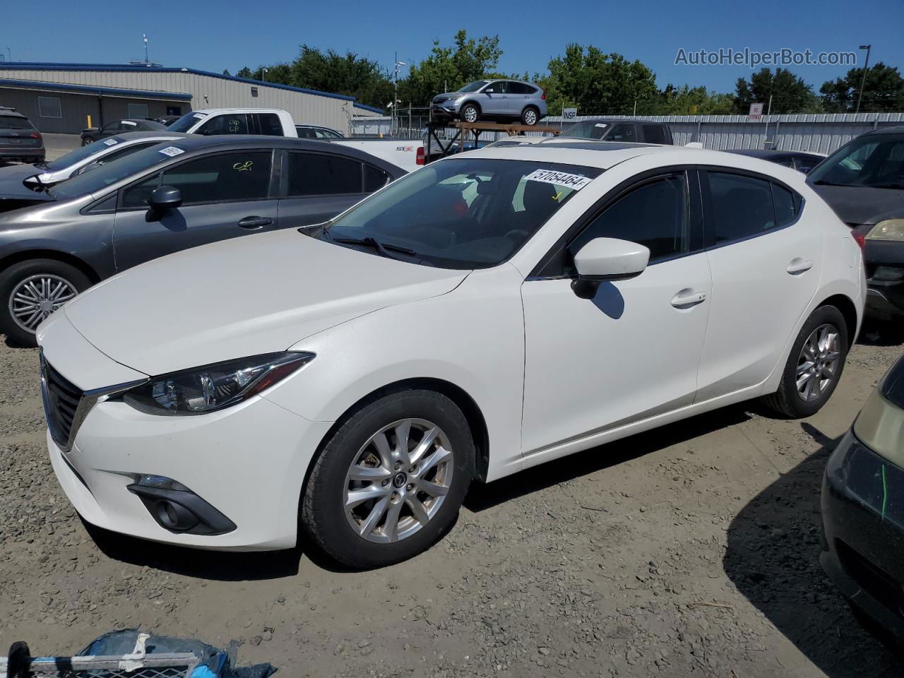 2015 Mazda 3 Grand Touring White vin: 3MZBM1M78FM217793