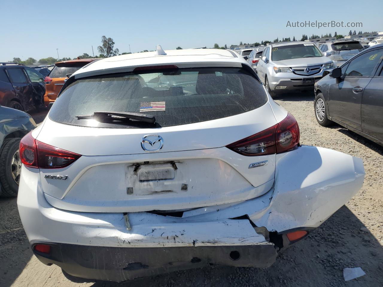 2015 Mazda 3 Grand Touring White vin: 3MZBM1M78FM217793