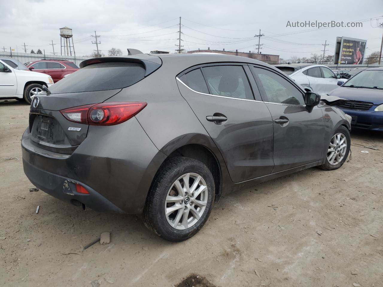 2015 Mazda 3 Grand Touring Gray vin: 3MZBM1M79FM191186