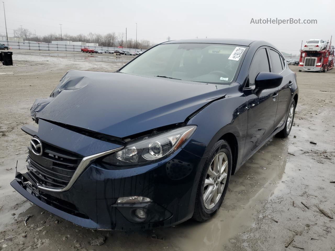 2016 Mazda 3 Grand Touring Blue vin: 3MZBM1N75GM326583