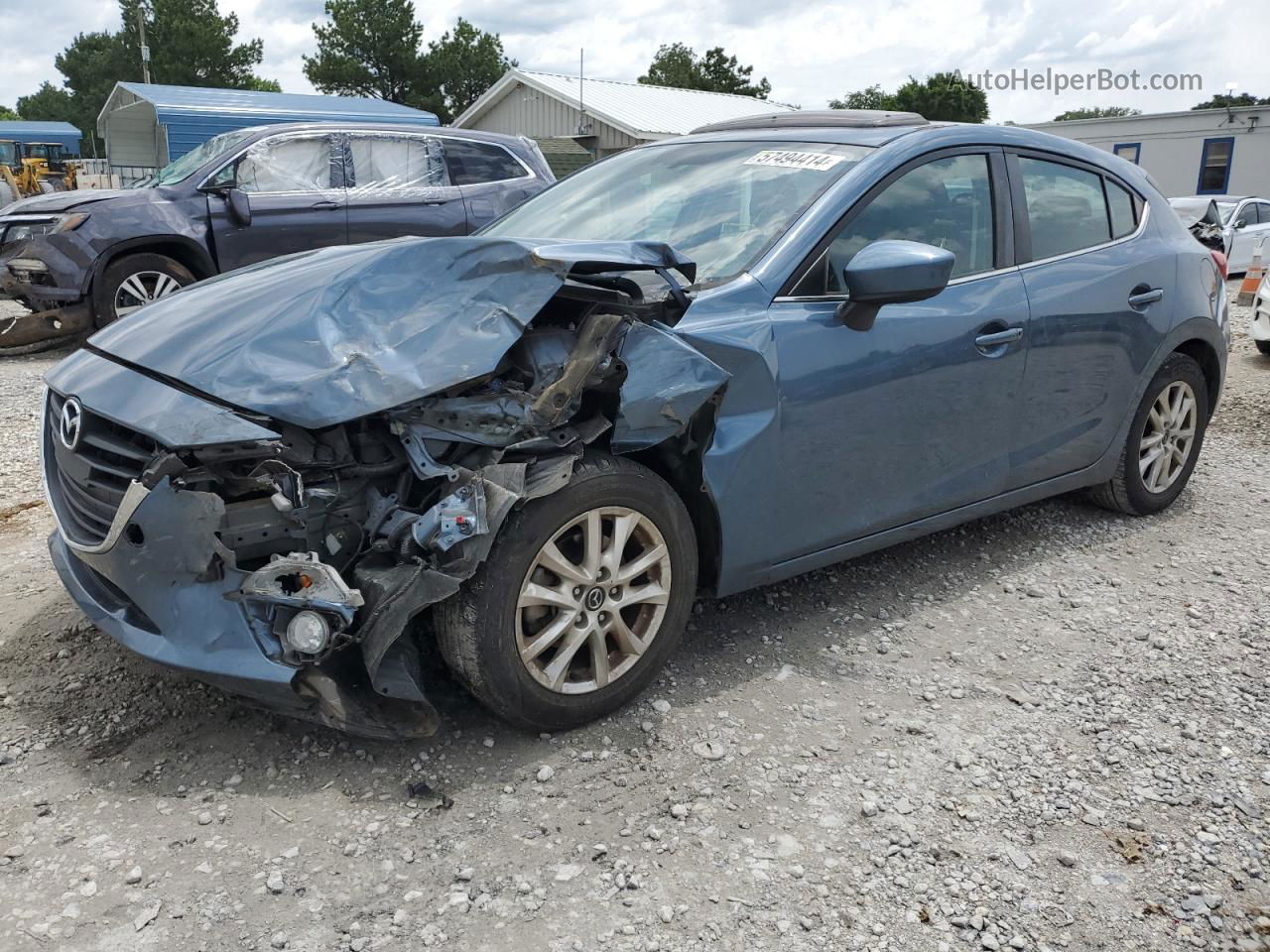 2016 Mazda 3 Grand Touring Blue vin: 3MZBM1N77GM298771