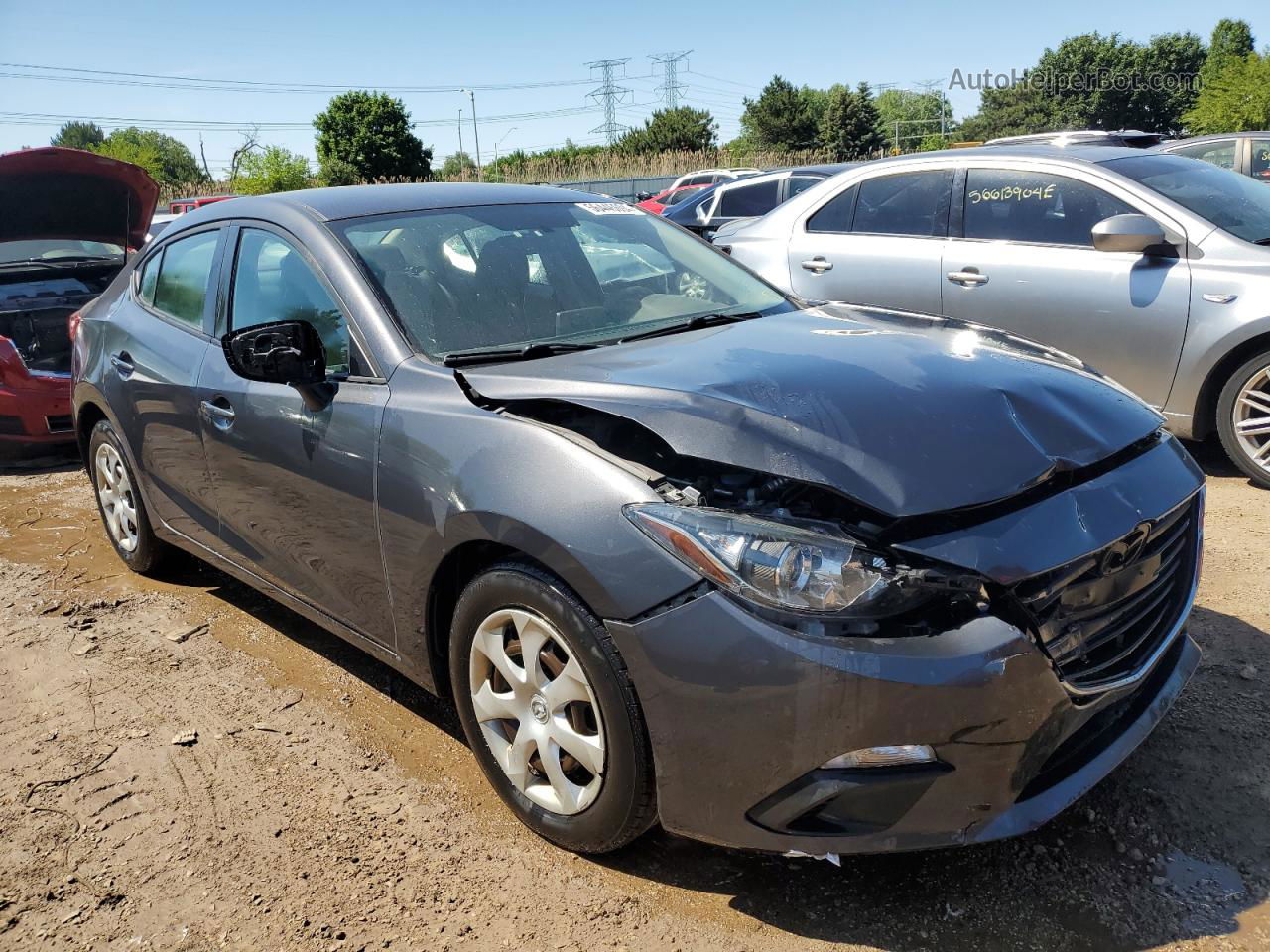 2016 Mazda 3 Sport Gray vin: 3MZBM1T79GM303858