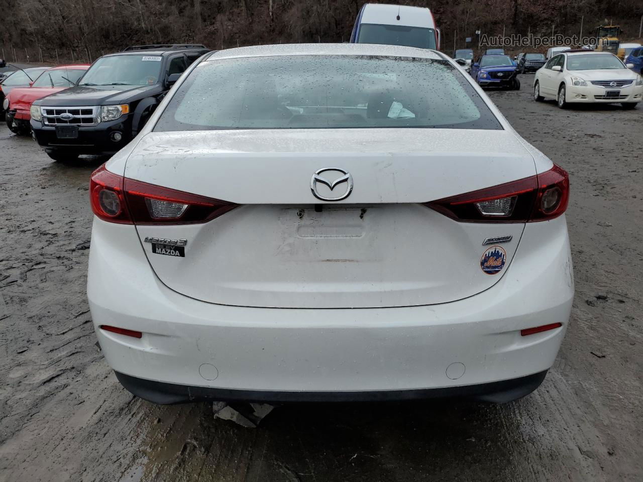 2014 Mazda 3 Sport White vin: 3MZBM1U71EM117159