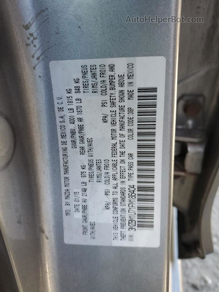 2015 Mazda 3 Sport Gray vin: 3MZBM1U71FM186404