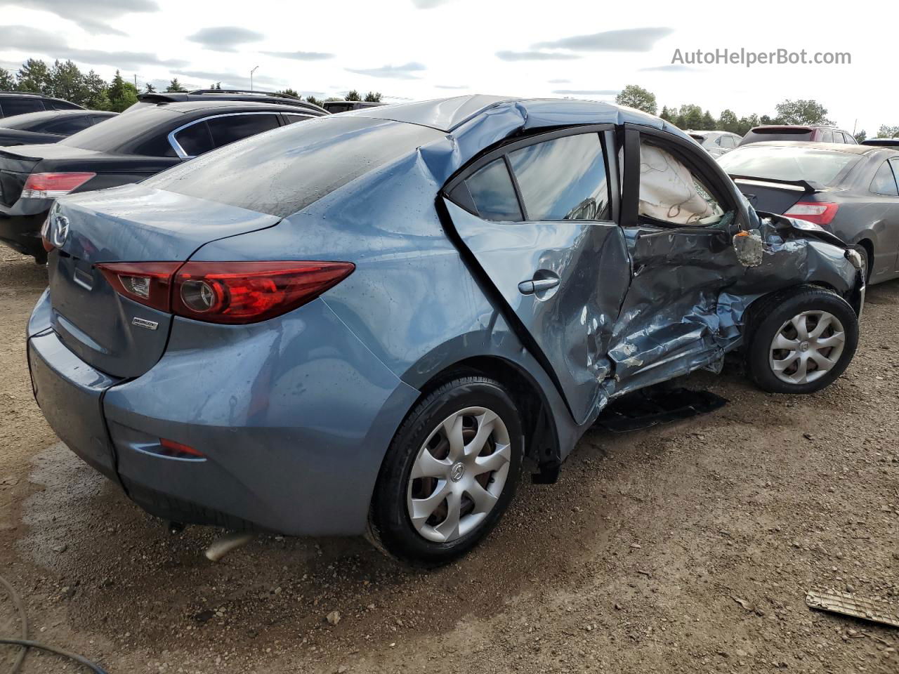 2015 Mazda 3 Sport Blue vin: 3MZBM1U73FM130819