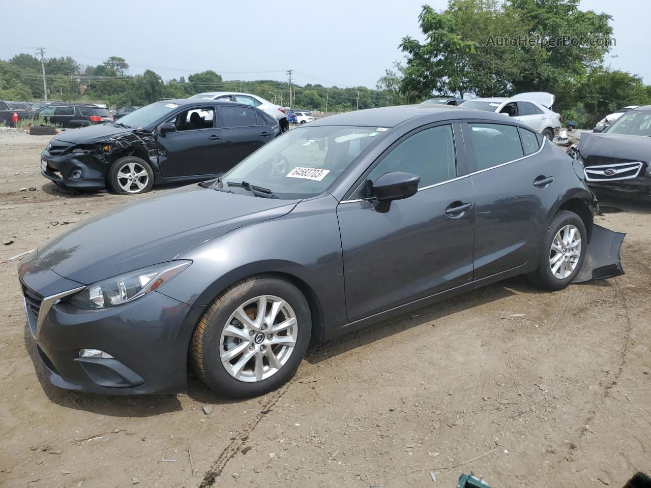 2016 Mazda 3 Sport Gray vin: 3MZBM1U73GM286182