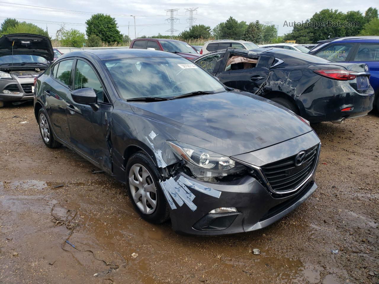 2014 Mazda 3 Sport Gray vin: 3MZBM1U74EM102896