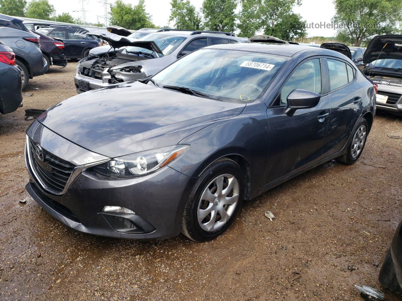 2014 Mazda 3 Sport Серый vin: 3MZBM1U74EM102896