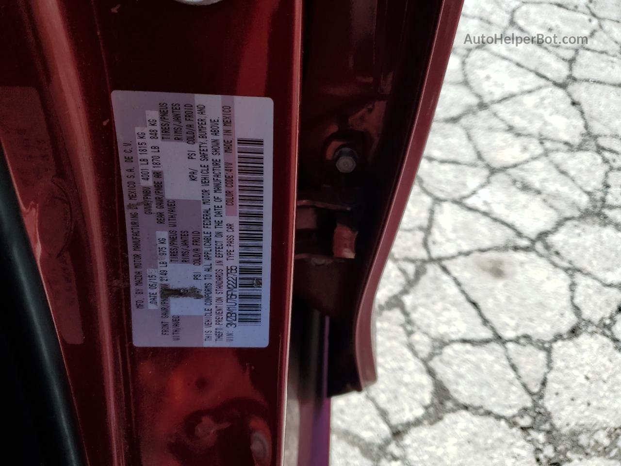 2015 Mazda 3 Sport Red vin: 3MZBM1U76FM222765