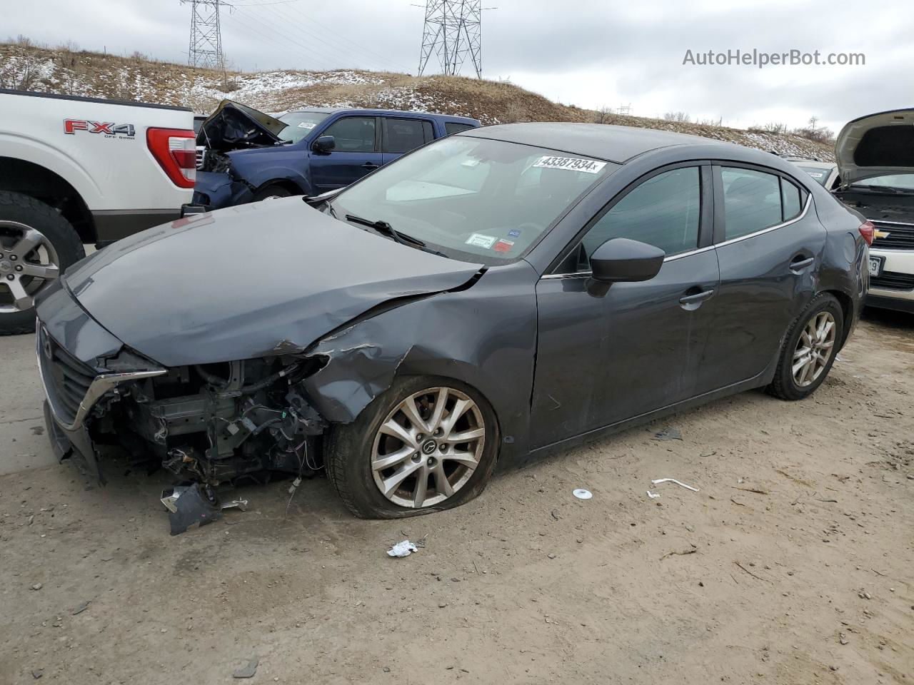 2016 Mazda 3 Sport Gray vin: 3MZBM1U76GM301791