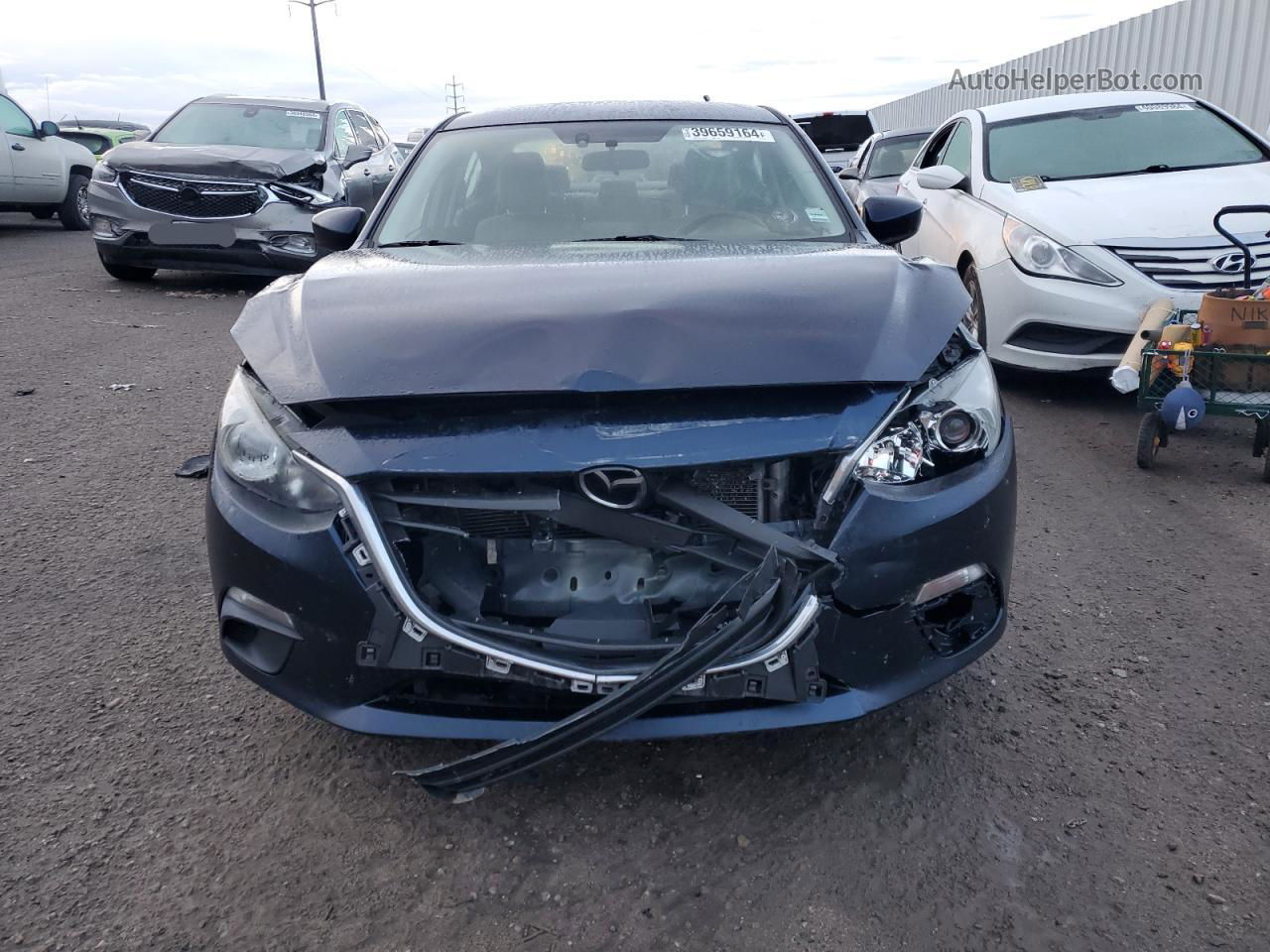 2016 Mazda 3 Sport Синий vin: 3MZBM1U77GM308541