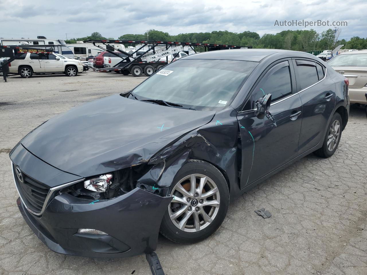 2016 Mazda 3 Sport Gray vin: 3MZBM1U78GM319189