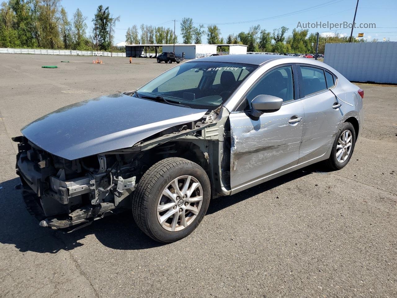 2015 Mazda 3 Touring Silver vin: 3MZBM1V70FM143414