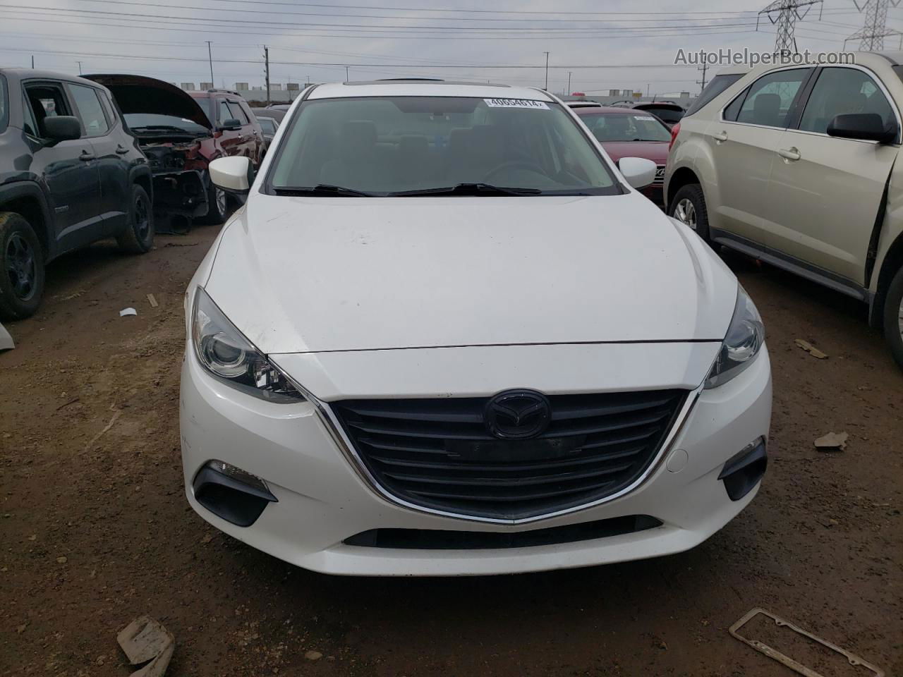 2014 Mazda 3 Touring White vin: 3MZBM1V72EM100658