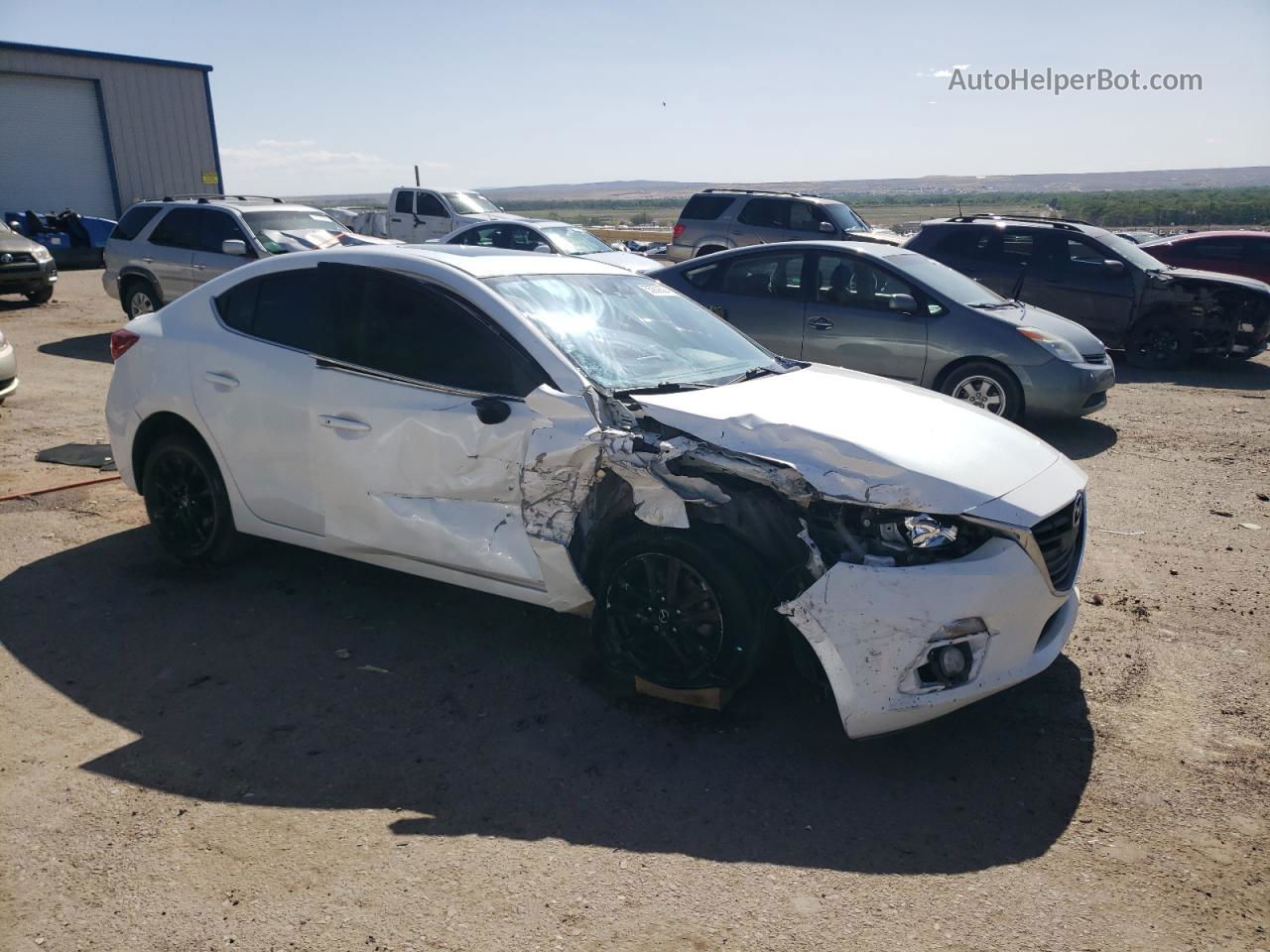 2016 Mazda 3 Touring White vin: 3MZBM1V72GM249834