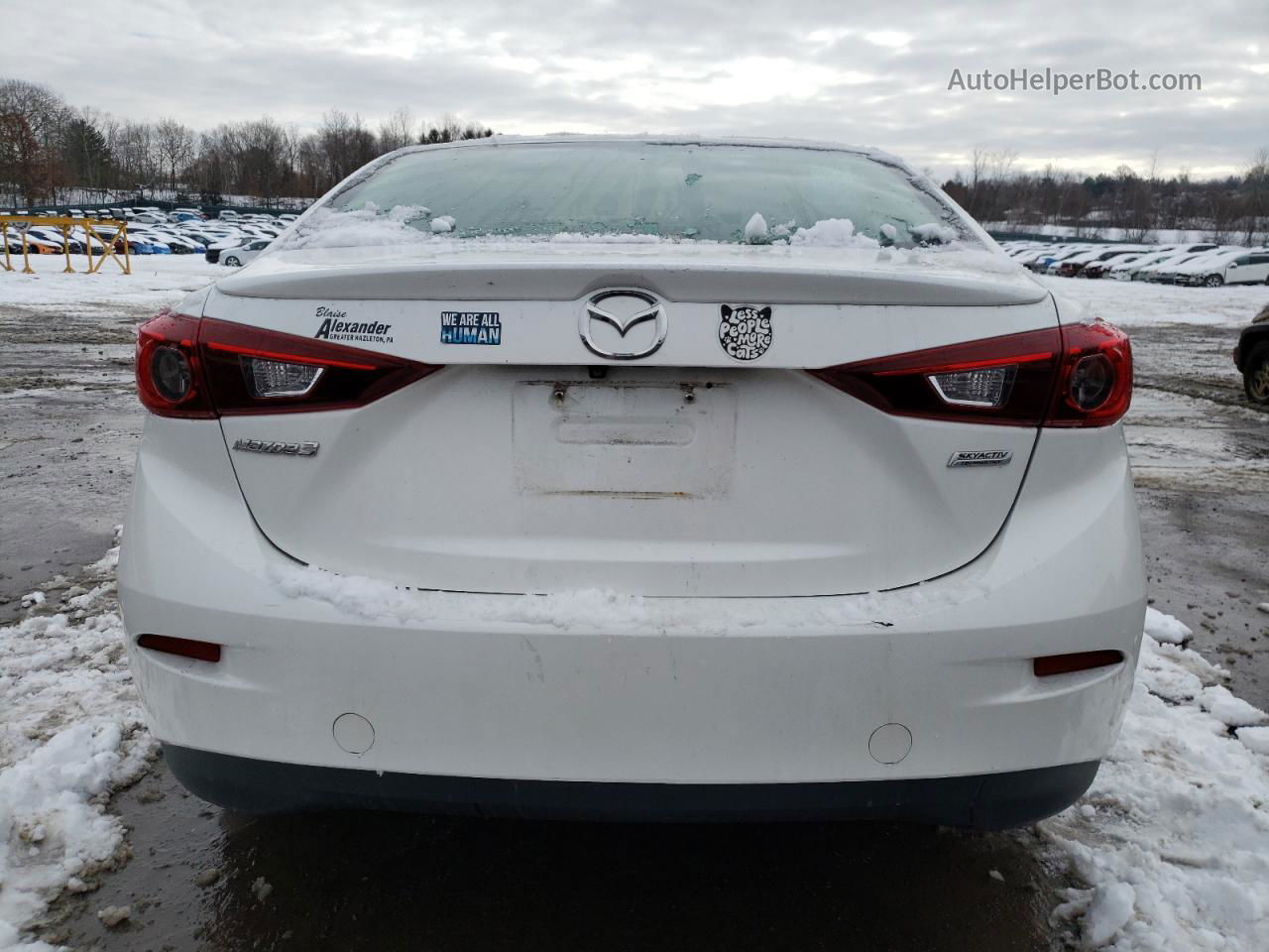 2016 Mazda 3 Touring White vin: 3MZBM1V76GM267673