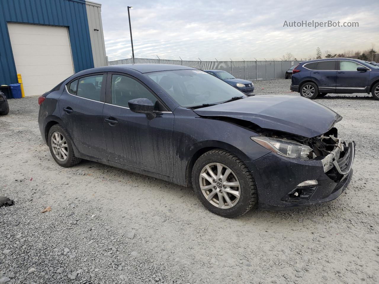 2014 Mazda 3 Touring Синий vin: 3MZBM1V77EM108142