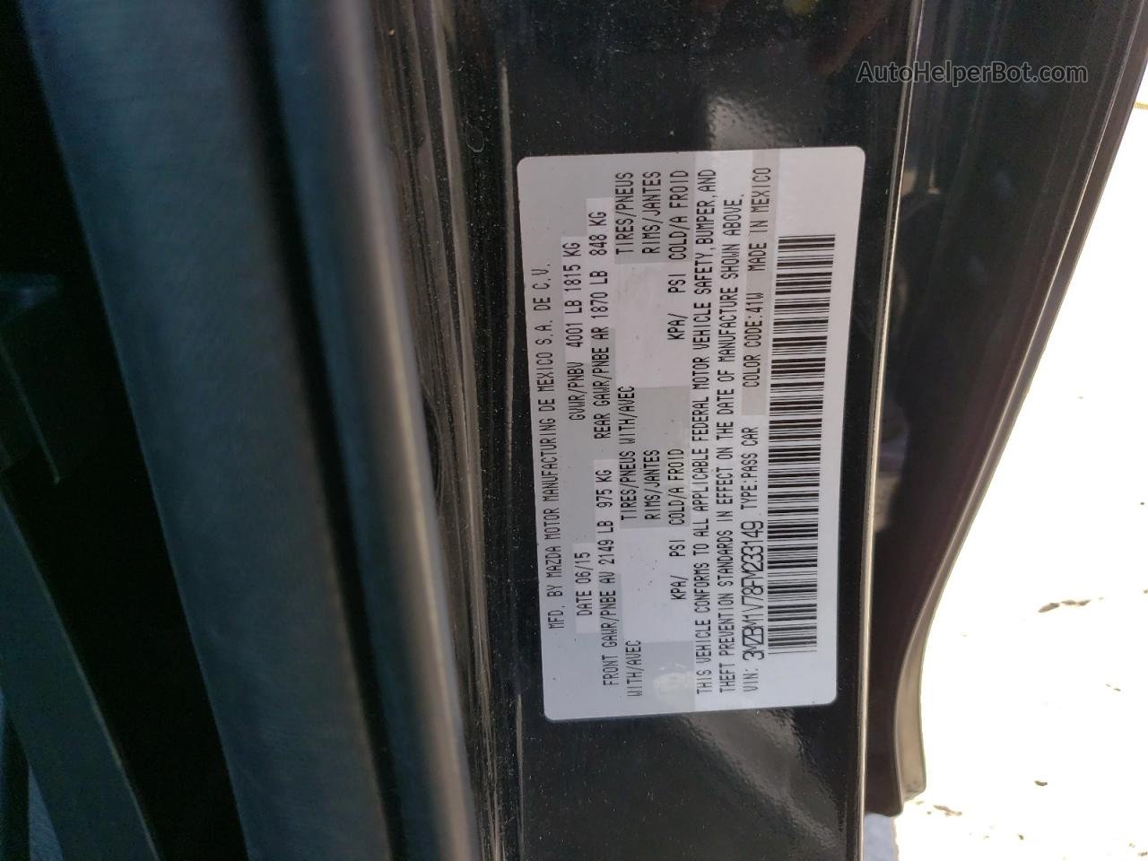 2015 Mazda 3 Touring Черный vin: 3MZBM1V78FM233149