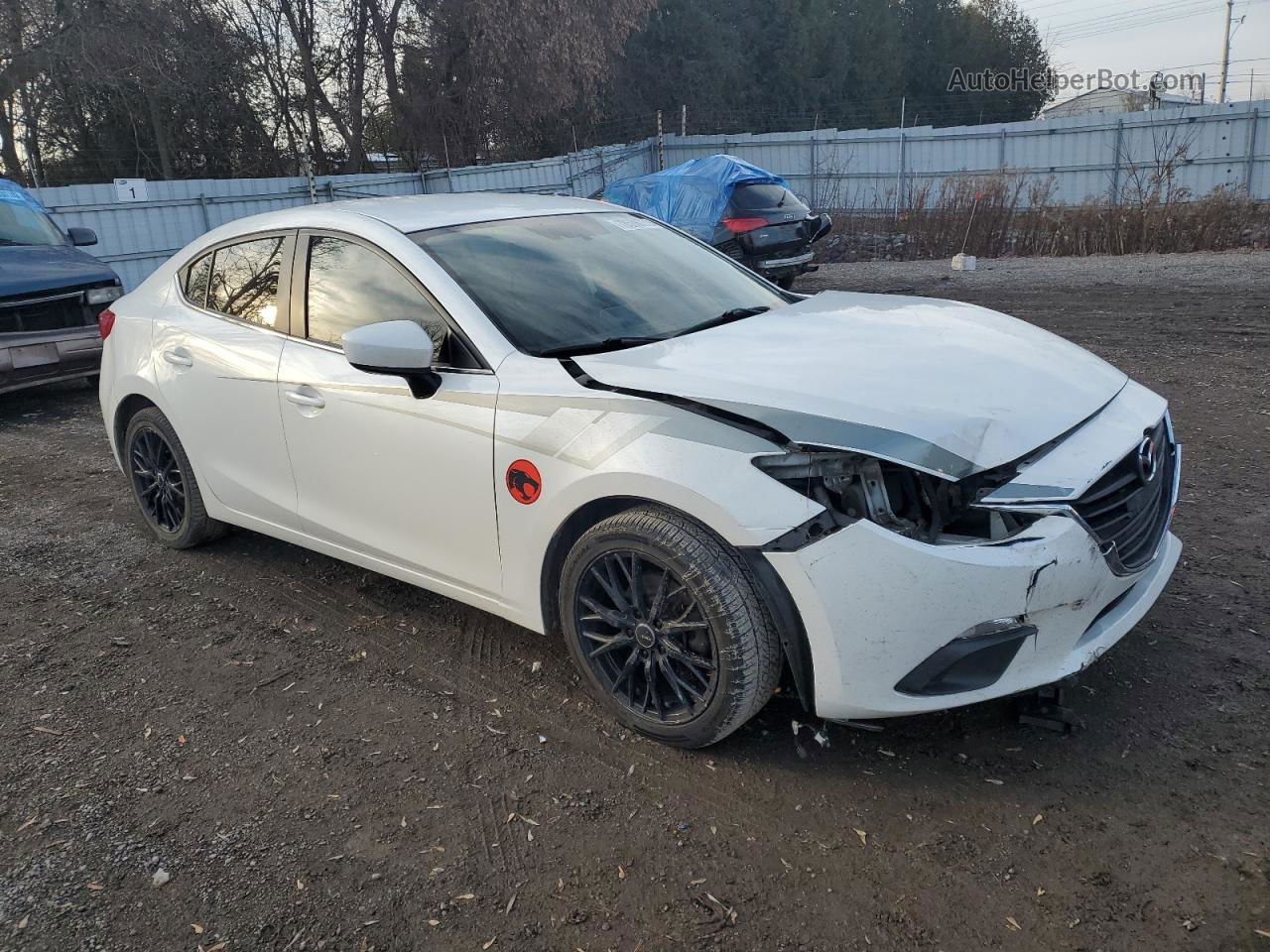 2016 Mazda 3 Touring White vin: 3MZBM1V79GM285942