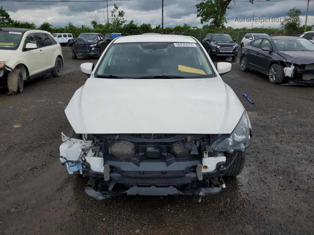 2016 Mazda 3 Touring White vin: 3MZBM1V79GM302867