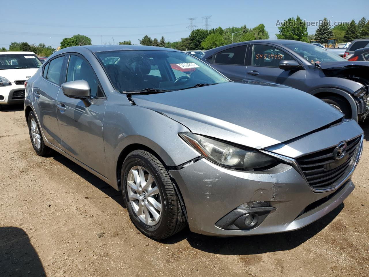 2014 Mazda 3 Grand Touring Silver vin: 3MZBM1W71EM107700