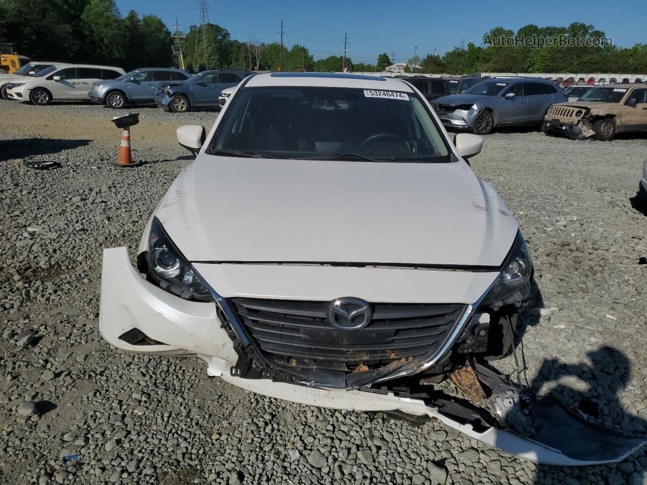 2016 Mazda 3 Touring White vin: 3MZBM1W73GM289435