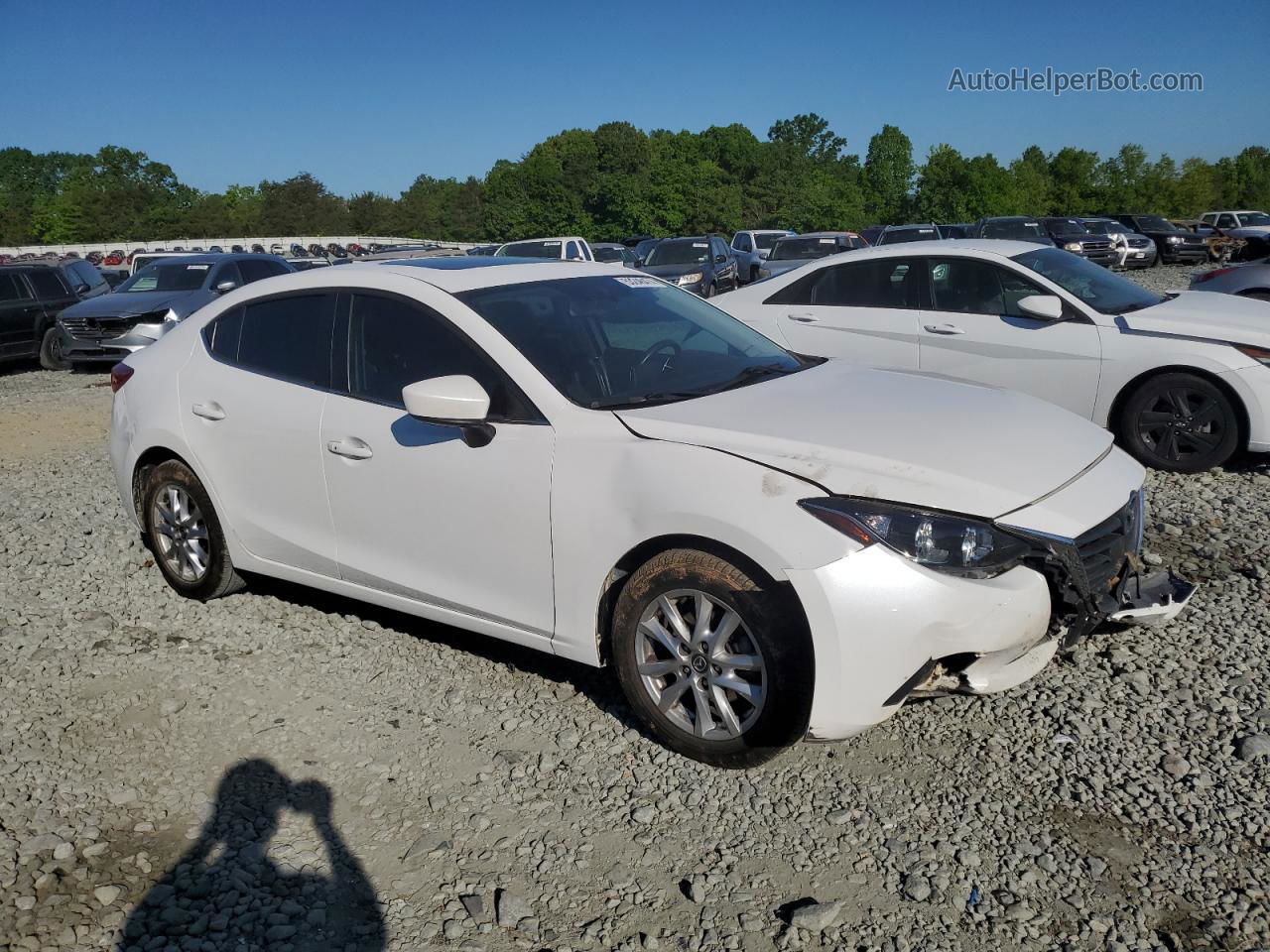 2016 Mazda 3 Touring White vin: 3MZBM1W73GM289435