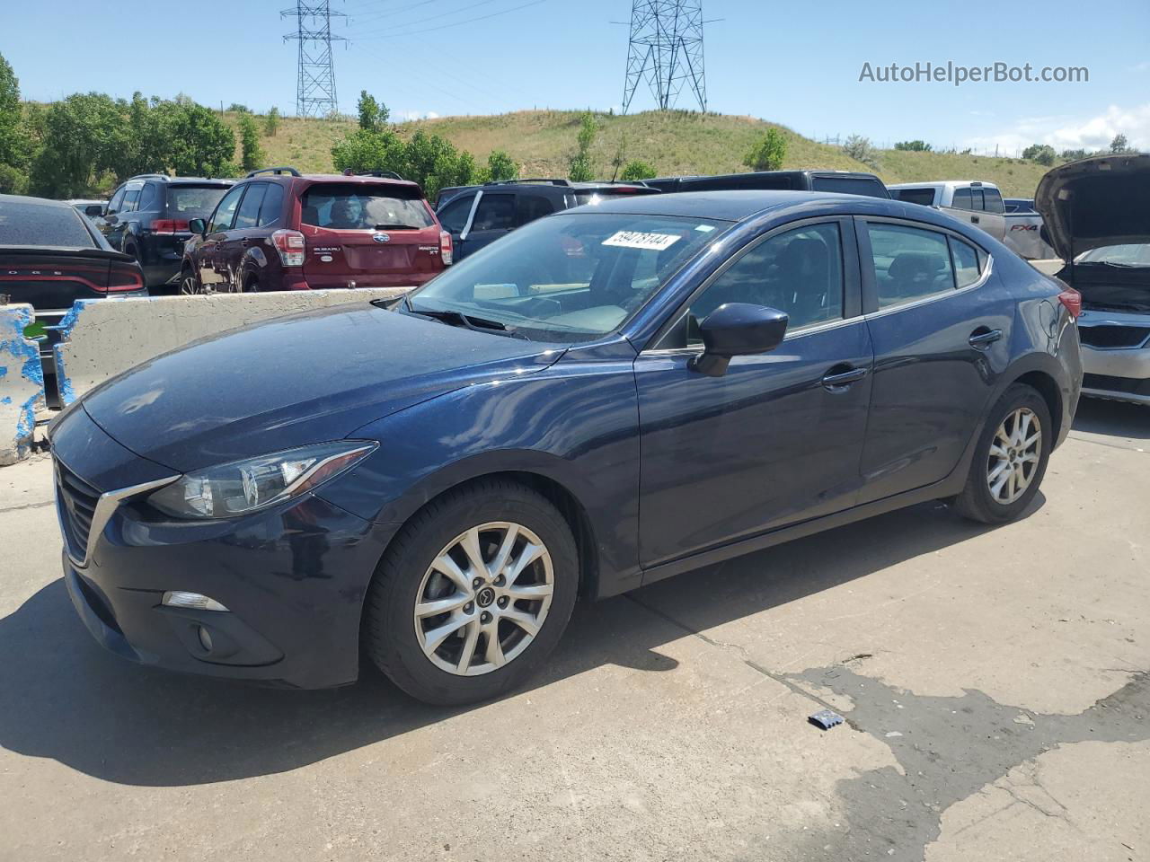 2016 Mazda 3 Touring Blue vin: 3MZBM1W73GM296787